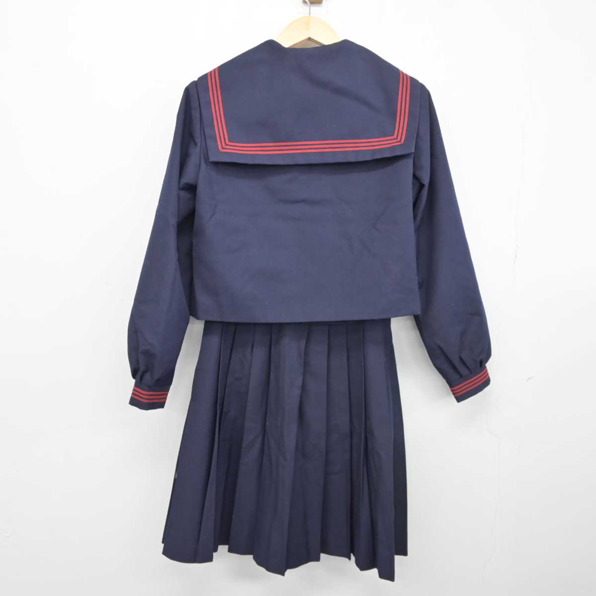 【中古】埼玉県 美原中学校 女子制服 3点 (セーラー服・スカート) sf042867