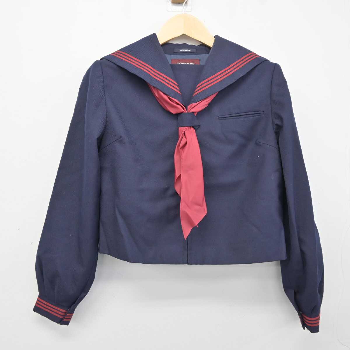 【中古】埼玉県 美原中学校 女子制服 3点 (セーラー服・スカート) sf042867