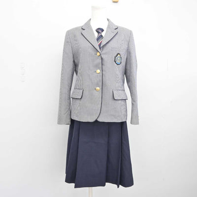 【中古】福岡県 博多学園 博多高等学校 女子制服 3点 (ブレザー・スカート) sf042874