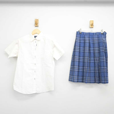 【中古】福岡県 博多学園 博多高等学校 女子制服 2点 (シャツ・スカート) sf042877