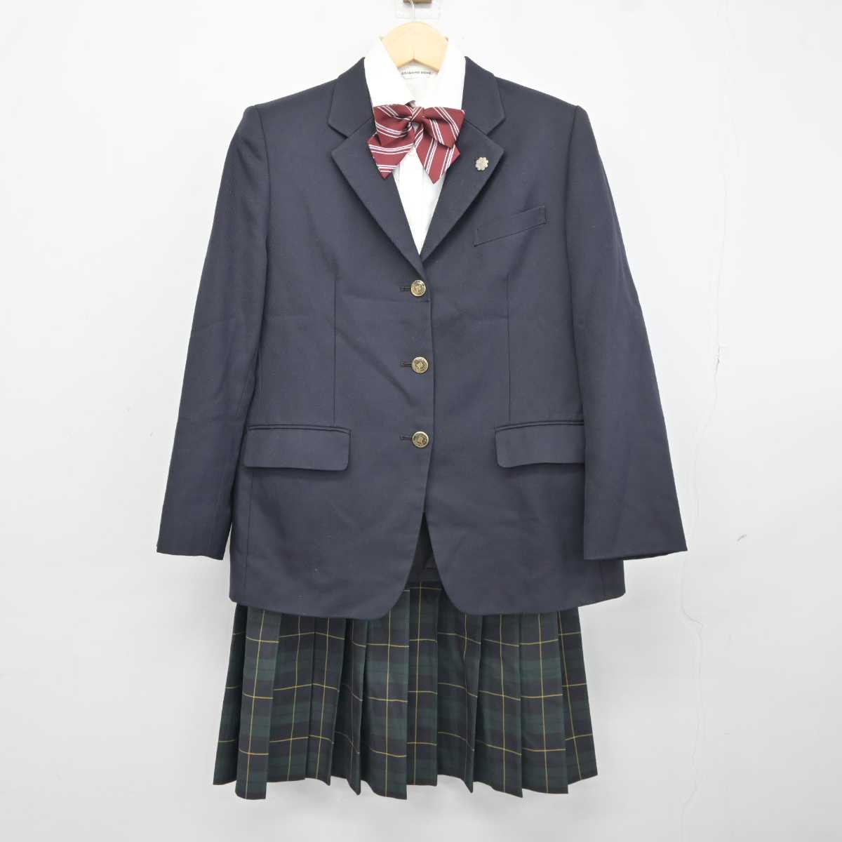 【中古】大阪府 金光大阪高等学校 女子制服 6点 (ブレザー・シャツ・スカート) sf042884