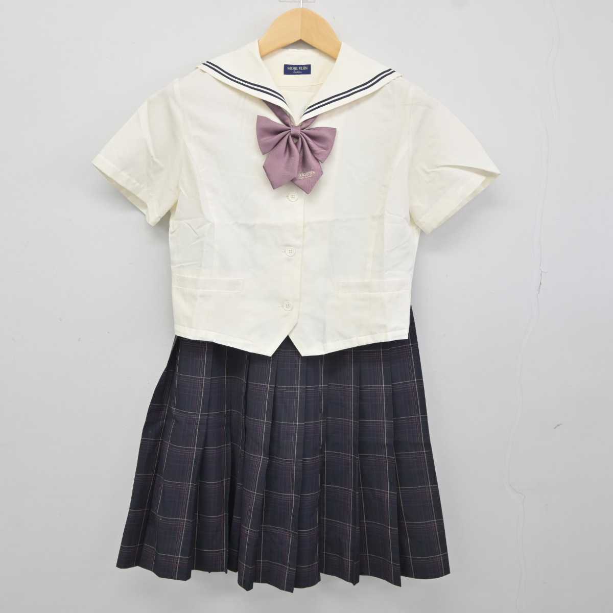 【中古】愛知県 桜花学園高等学校 女子制服 4点 (セーラー服・スカート) sf042890