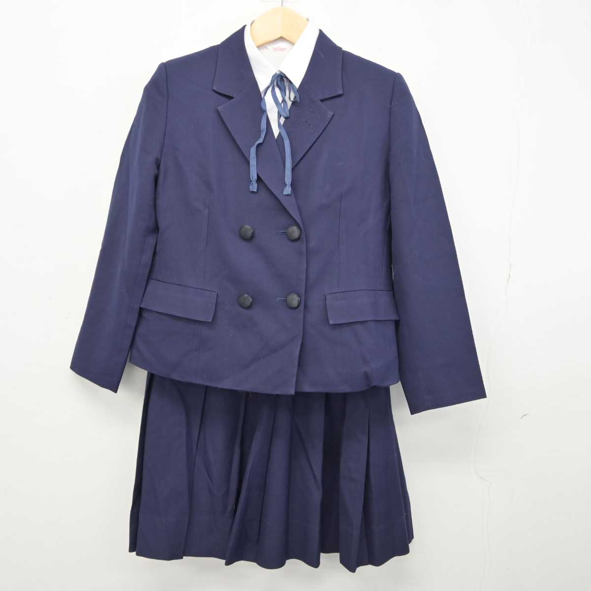 【中古】熊本県 真和高等学校 女子制服 7点 (ブレザー・シャツ・スカート) sf042897