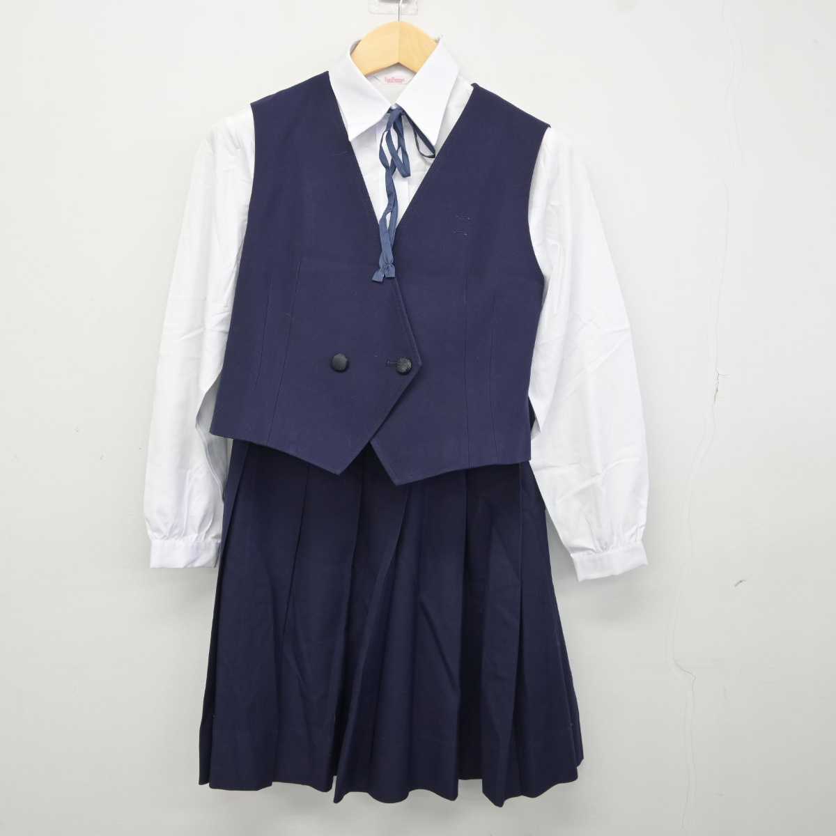 【中古】熊本県 真和高等学校 女子制服 7点 (ブレザー・シャツ・スカート) sf042897