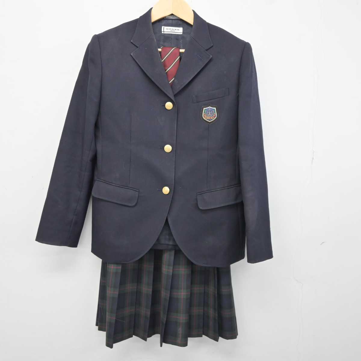 【中古】愛知県 尾関学園高等学校 女子制服 3点 (ブレザー・スカート) sf042898