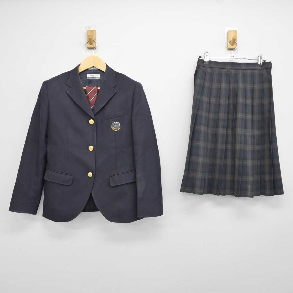 【中古】愛知県 尾関学園高等学校 女子制服 3点 (ブレザー・スカート) sf042898