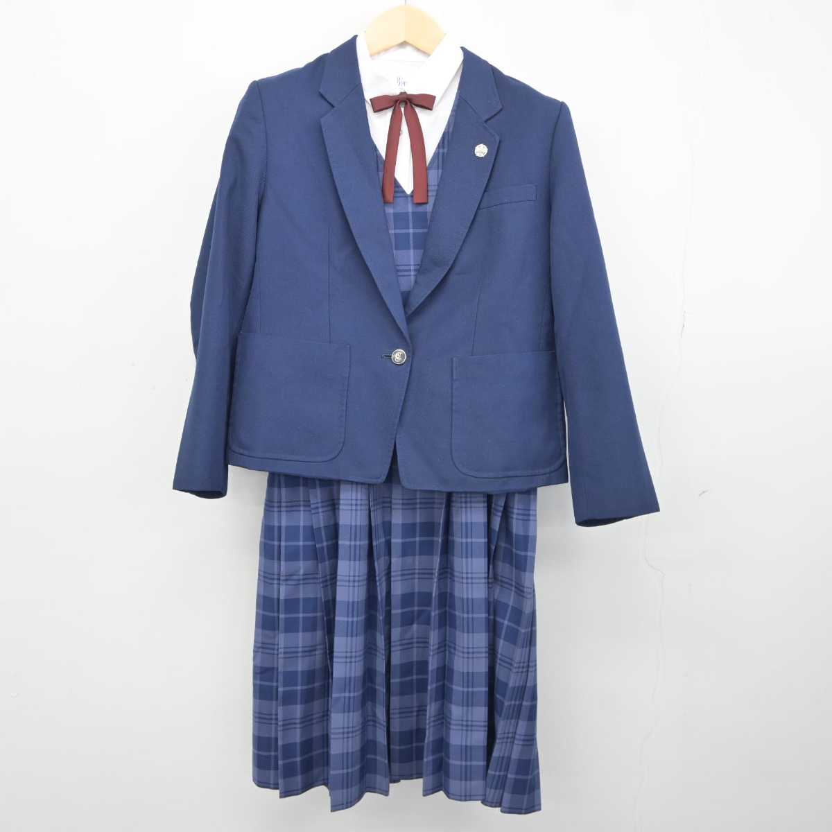 【中古】埼玉県 所沢市立中央中学校 女子制服 4点 (ブレザー・シャツ・スカート) sf042902