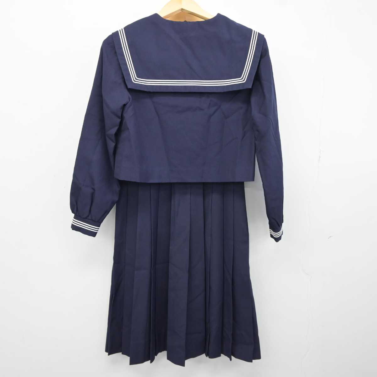 【中古】福岡県 筑紫女学園中学校 女子制服 2点 (セーラー服・ジャンパースカート) sf042906