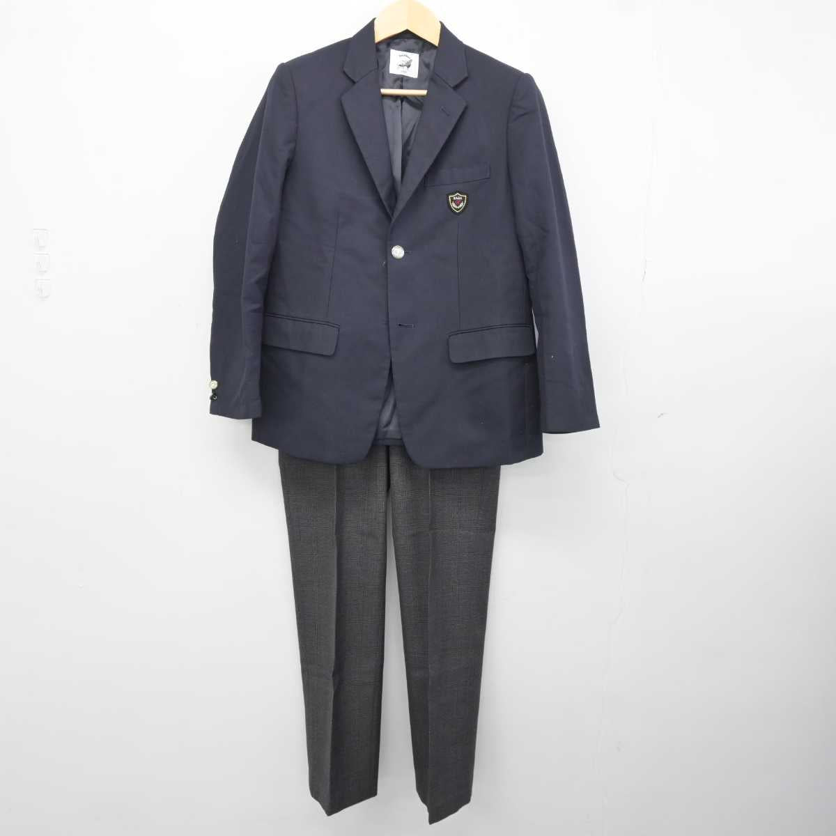 【中古】東京都 加賀中学校 男子制服 3点 (ブレザー・ニット・ズボン) sf042913