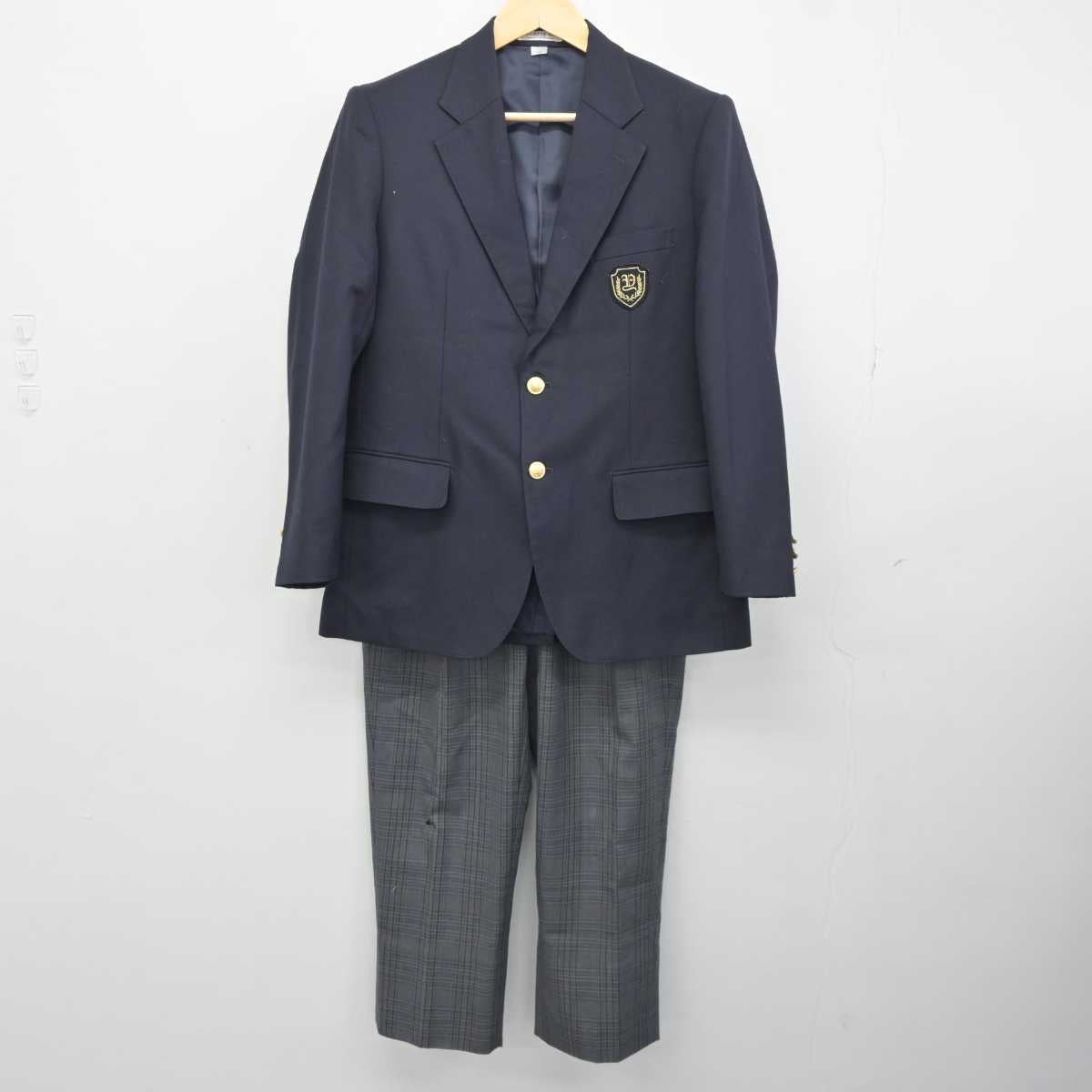 【中古】岐阜県 八百津高等学校 男子制服 3点 (ブレザー・ズボン・ズボン) sf042917