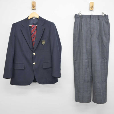 【中古】岐阜県 八百津高等学校 男子制服 3点 (ブレザー・ズボン) sf042918