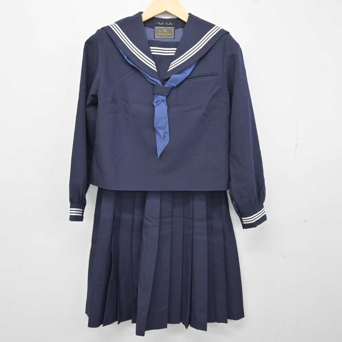 【中古】岩手県 仙北中学校 女子制服 3点 (セーラー服・スカート) sf042922