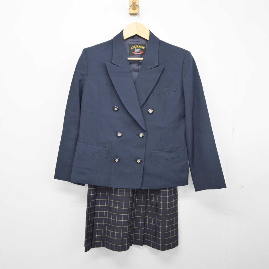 【中古】東京都 桜丘中学校高等学校 女子制服 3点 (ブレザー・ニット・スカート) sf042935