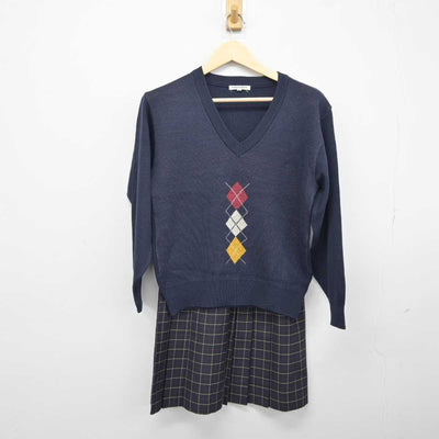 【中古】東京都 桜丘中学校高等学校 女子制服 3点 (ブレザー・ニット・スカート) sf042935