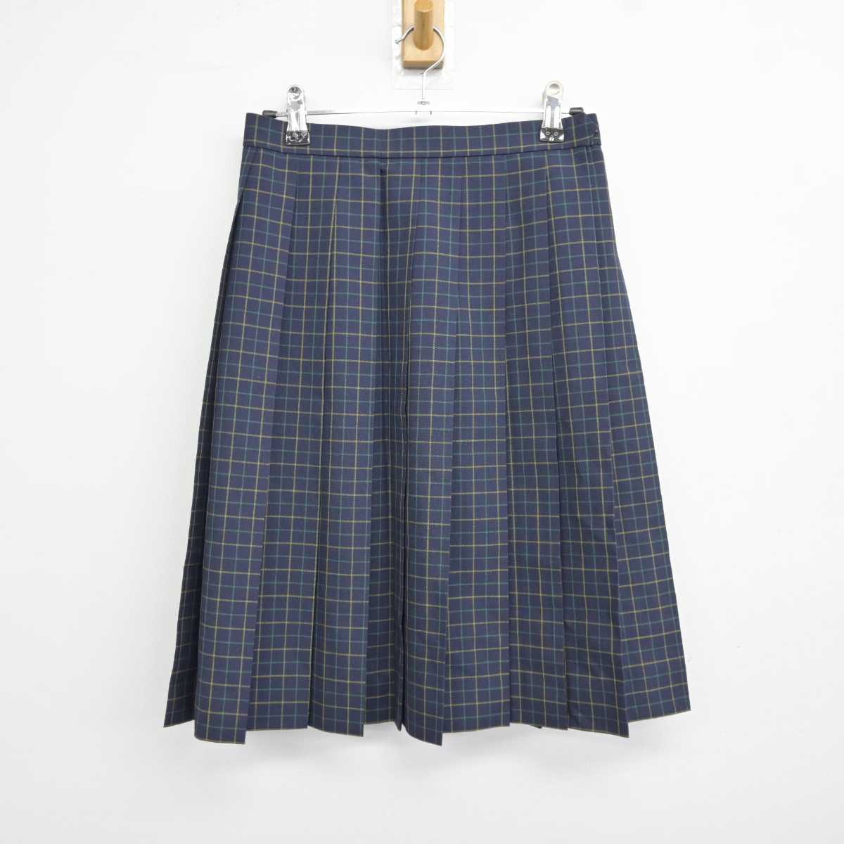 【中古】東京都 桜丘中学校高等学校 女子制服 2点 (ニットベスト・スカート) sf042939