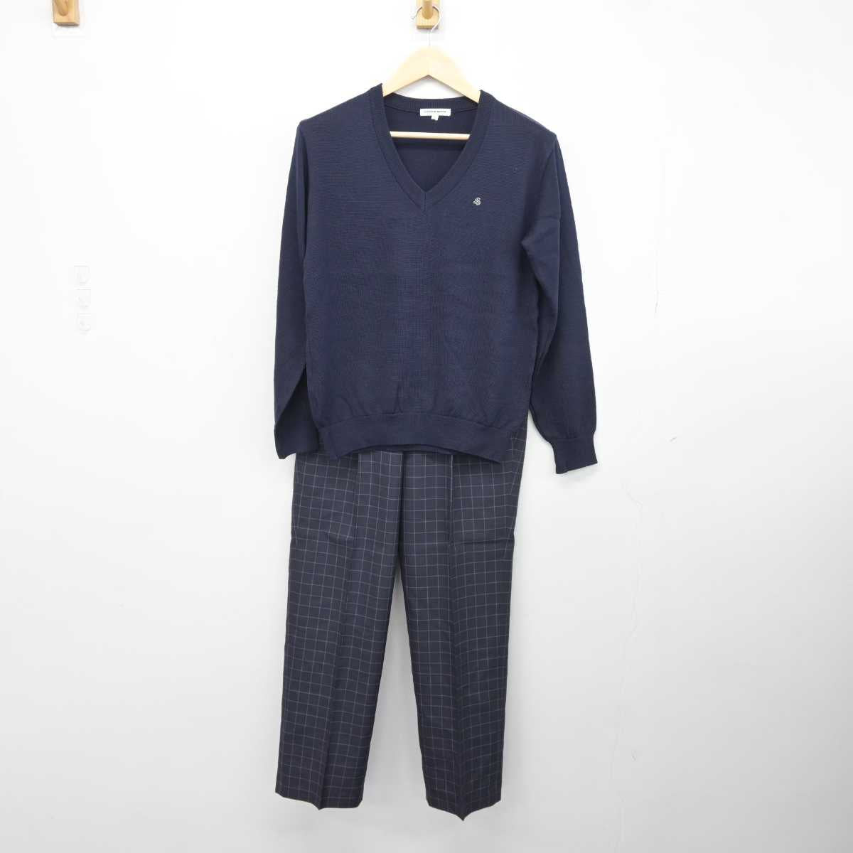 【中古】東京都 桜丘中学校高等学校 男子制服 2点 (ニット・ズボン) sf042943