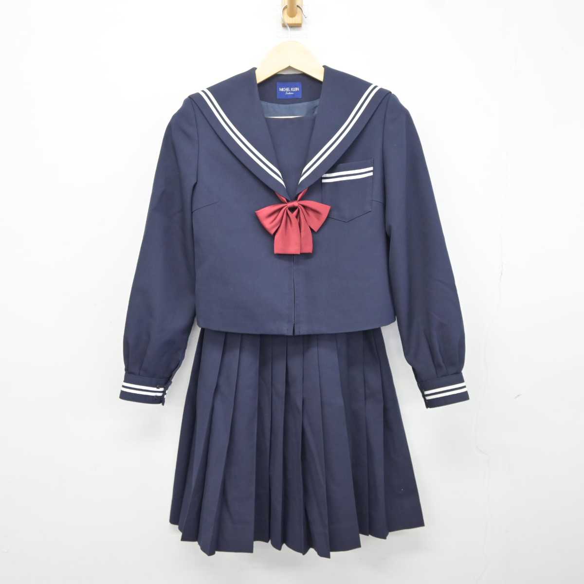 【中古】愛知県 豊川市立小坂井中学校 女子制服 3点 (セーラー服・スカート) sf042949