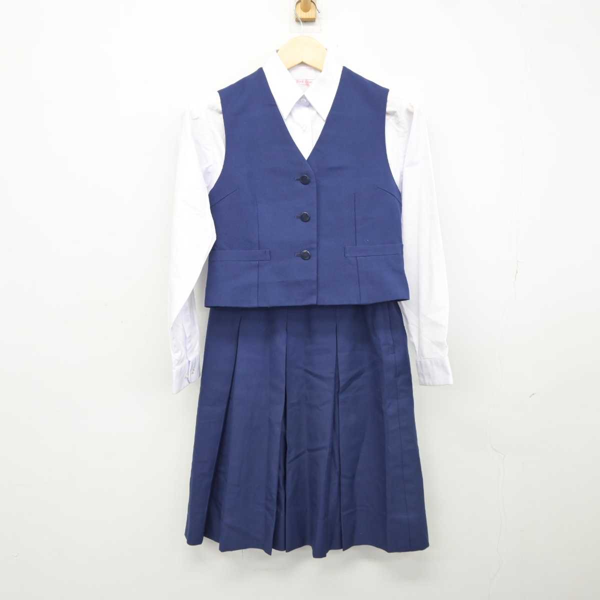 【中古】埼玉県 新座市立第六中学校 女子制服 5点 (ブレザー・ベスト・シャツ・スカート) sf042972