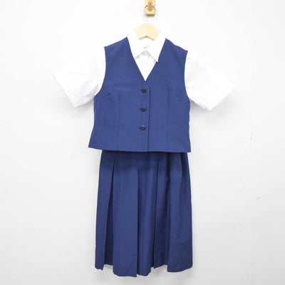 【中古】埼玉県 新座市立第六中学校 女子制服 3点 (ベスト・シャツ・スカート) sf042973