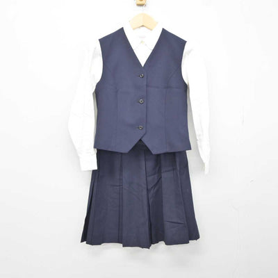 【中古】広島県 呉三津田高等学校 女子制服 4点 (ブレザー・ベスト・シャツ・スカート) sf042980