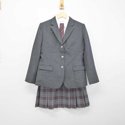 【中古】北海道 釧路商業高等学校 女子制服 4点 (ブレザー・シャツ・スカート) sf042985