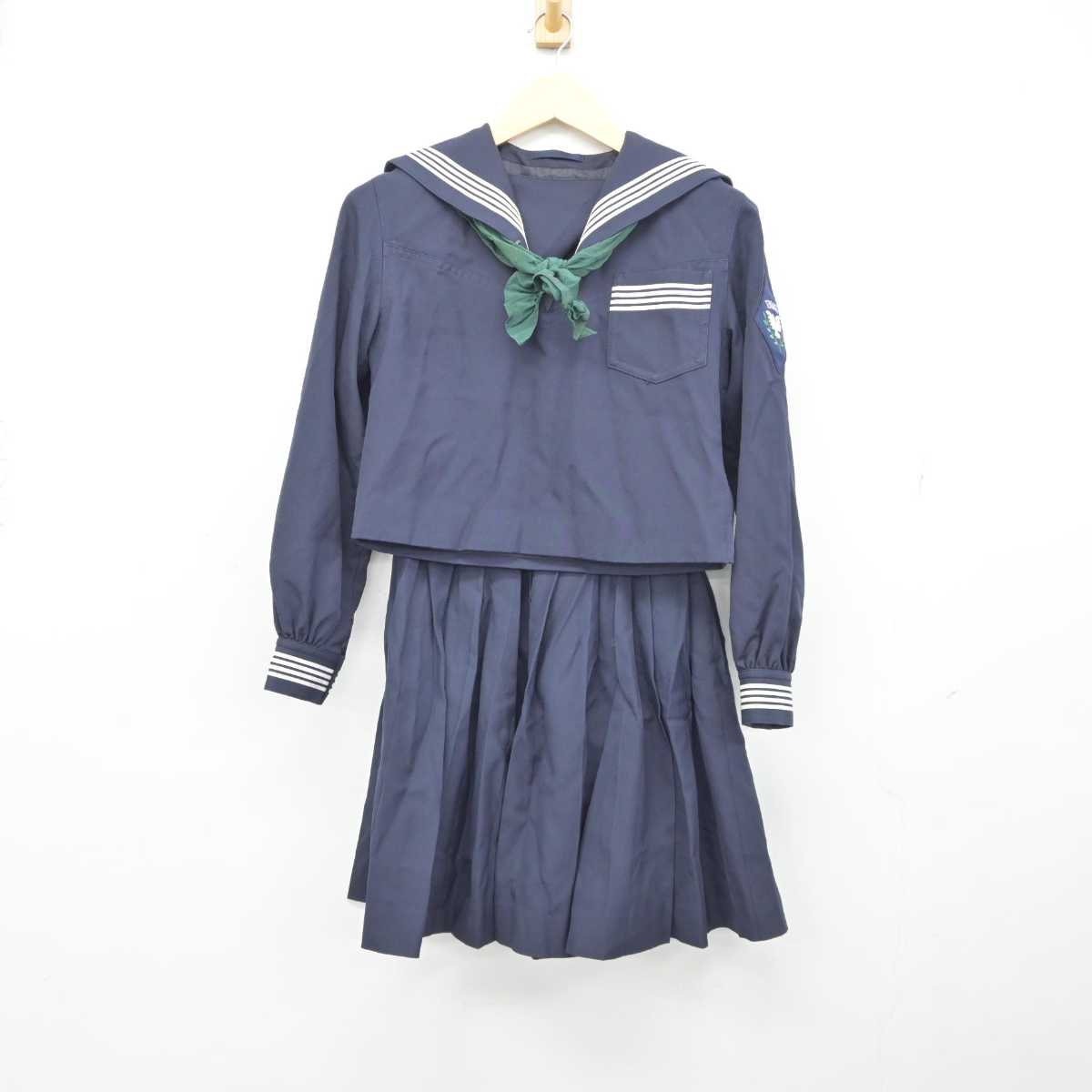 【中古】宮城県 常盤木学園高等学校 女子制服 3点 (セーラー服・スカート) sf042986