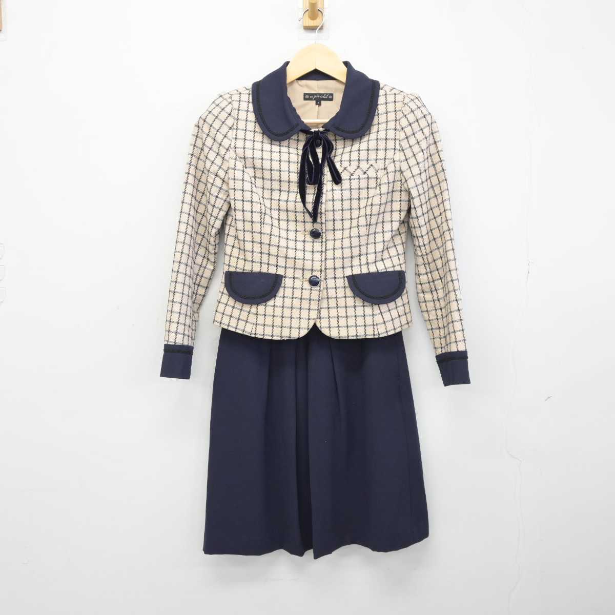 【中古】 事務服 女子制服 3点 (ブレザー・スカート) sf043004