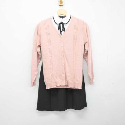 【中古】 事務服 女子制服 4点 (ニット・シャツ・スカート) sf043014