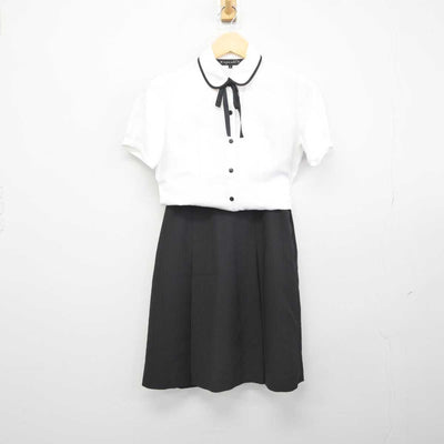 【中古】 事務服 女子制服 4点 (ニット・シャツ・スカート) sf043014