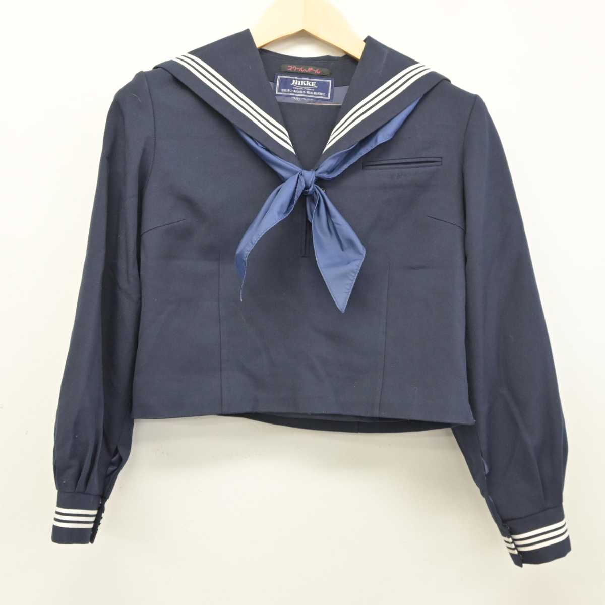 【中古】東京都 篠崎中学校 女子制服 3点 (セーラー服・ジャンパースカート) sf043022