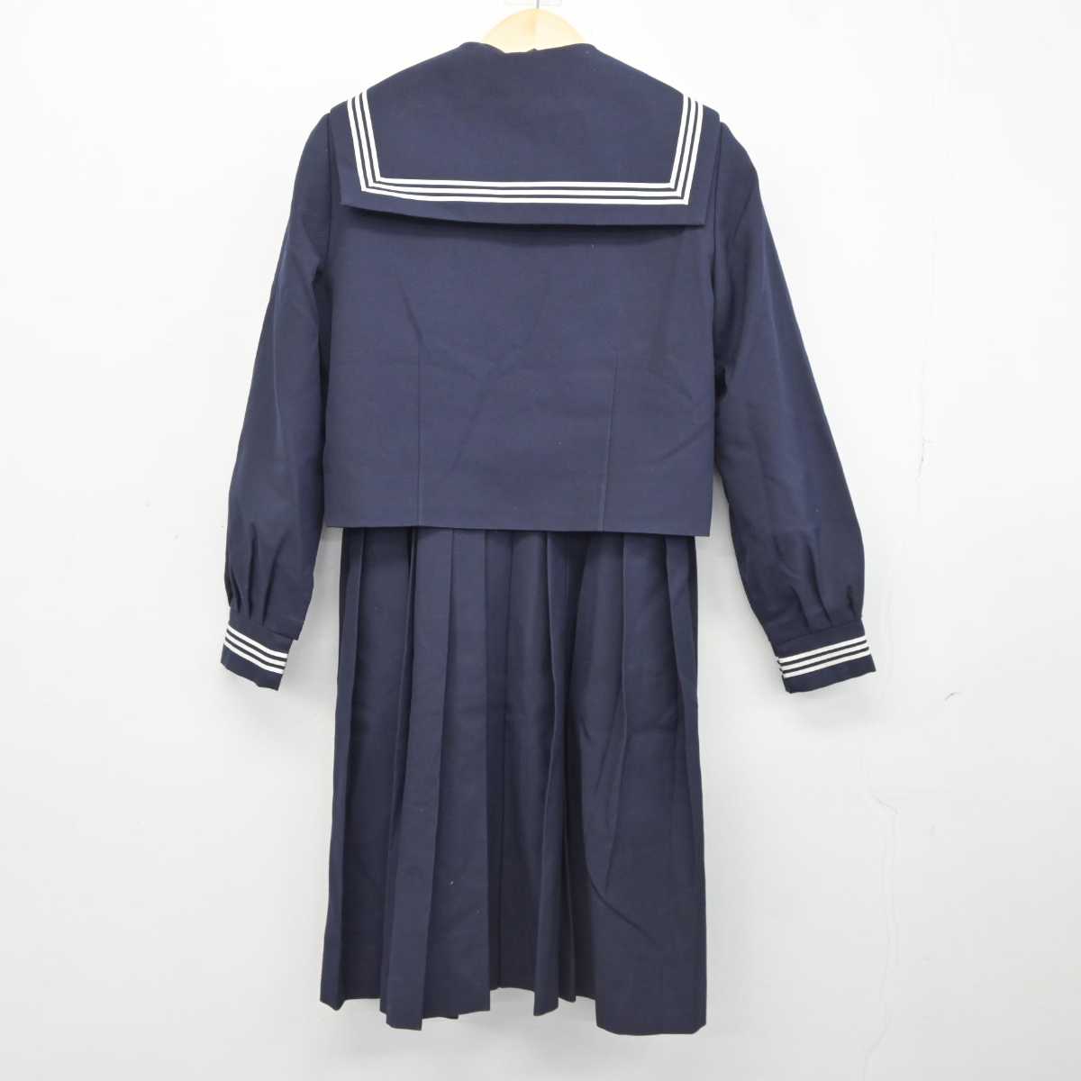 【中古】東京都 篠崎中学校 女子制服 3点 (セーラー服・ジャンパースカート) sf043023