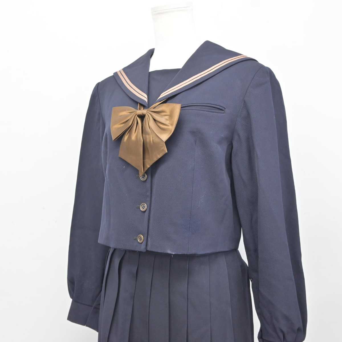 【中古】岡山県 岡山南高等学校 女子制服 4点 (ブレザー・セーラー服・スカート) sf043025