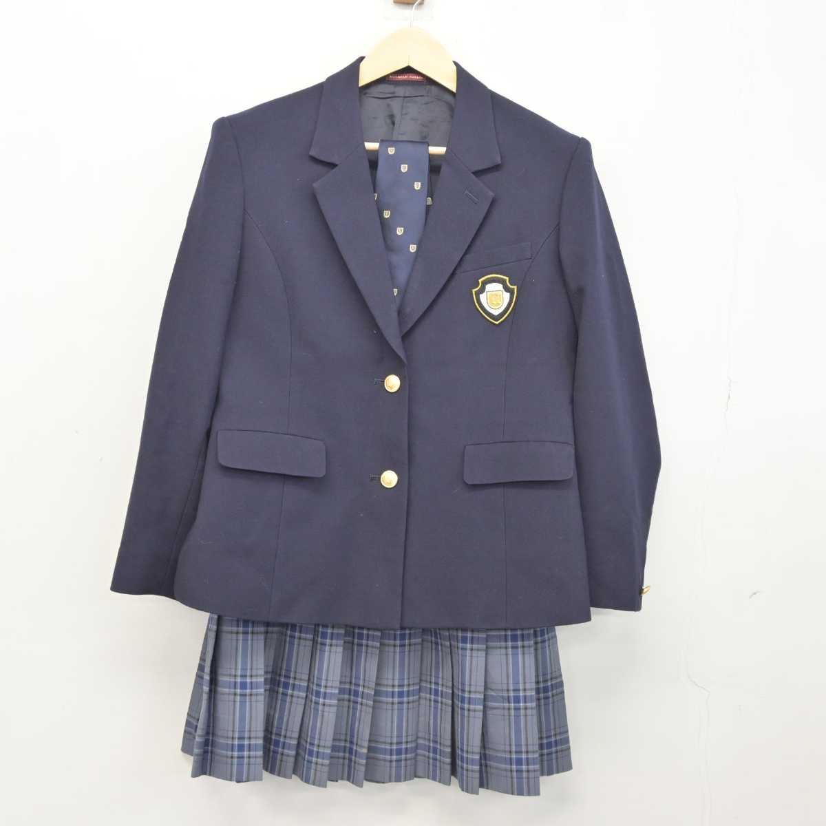 【中古】東京都 保谷高等学校 女子制服 4点 (ブレザー・スカート・スカート) sf043027