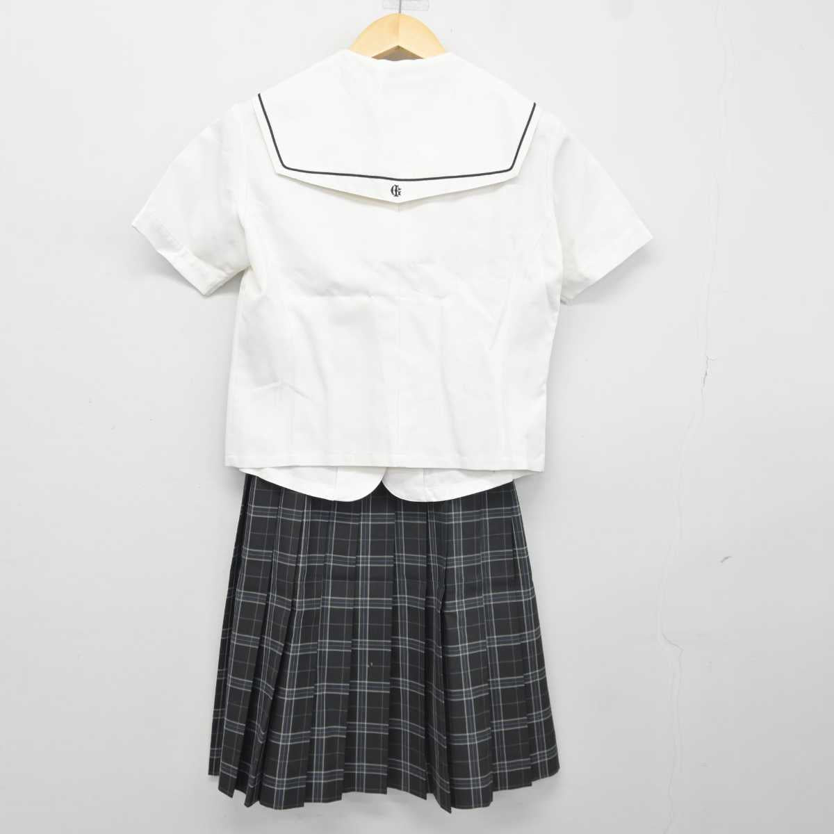 【中古】福島県 石川高等学校 女子制服 2点 (セーラー服・スカート) sf043034