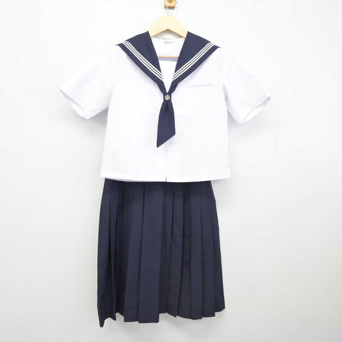 【中古】千葉県 鎌ケ谷第五中学校 女子制服 3点 (セーラー服・スカート) sf043041