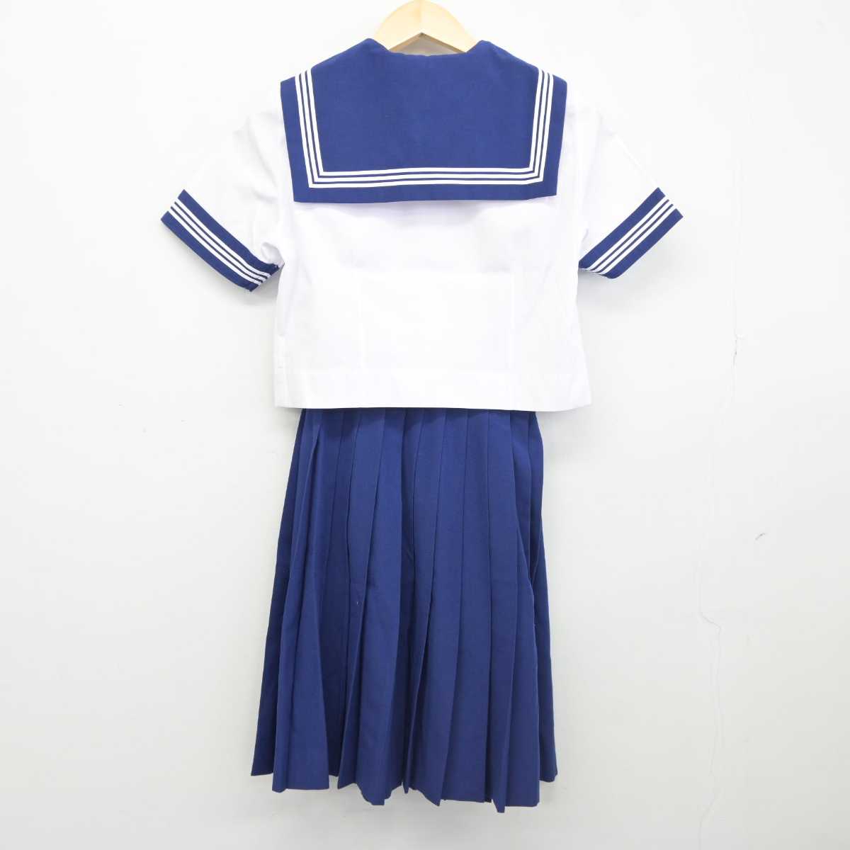 【中古】埼玉県 鶴ヶ島西中学校 女子制服 3点 (セーラー服・スカート) sf043054