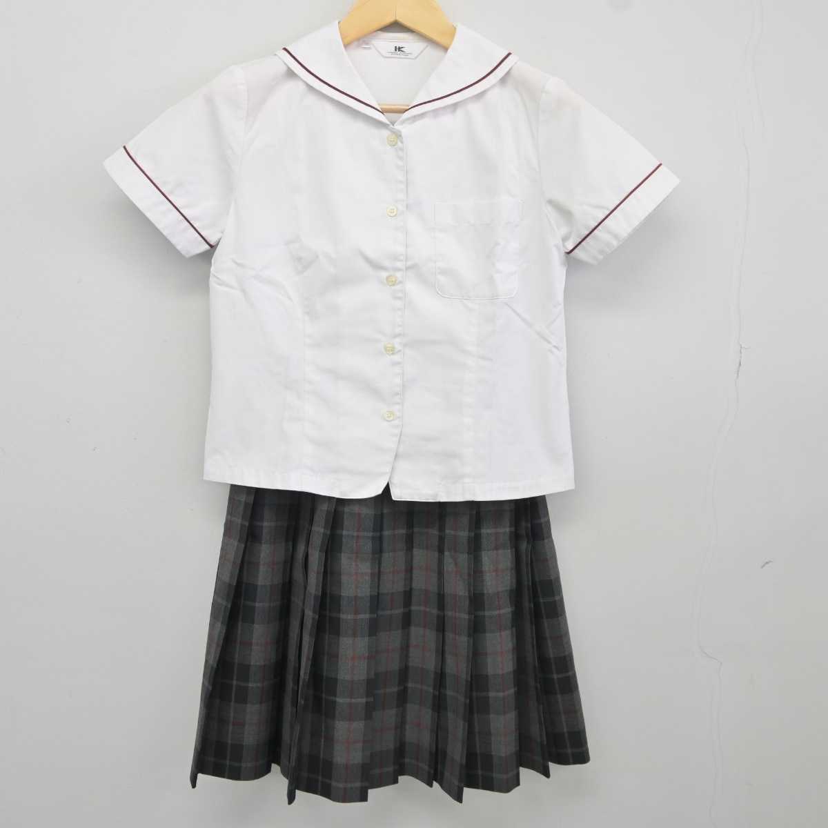 【中古】大阪府 梅花中学校 女子制服 2点 (シャツ・スカート) sf043066