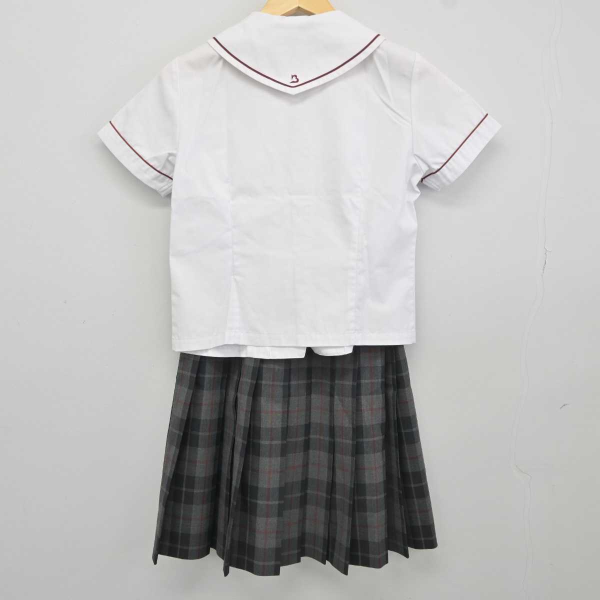 【中古】大阪府 梅花中学校 女子制服 2点 (シャツ・スカート) sf043066