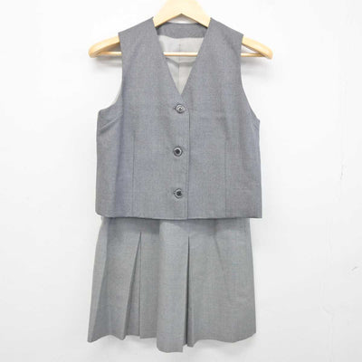 【中古】東京都 慶應義塾中等部 女子制服 2点 (ベスト・スカート) sf043069