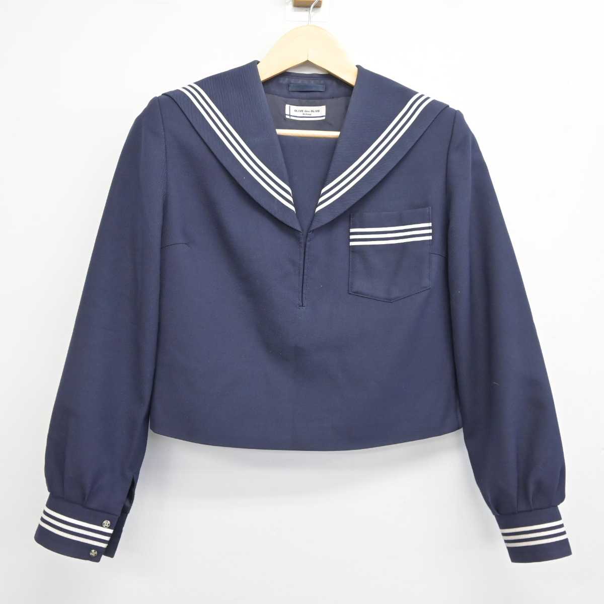 【中古】山口県 柳井高等学校 女子制服 3点 (セーラー服・スカート・スカート) sf043074