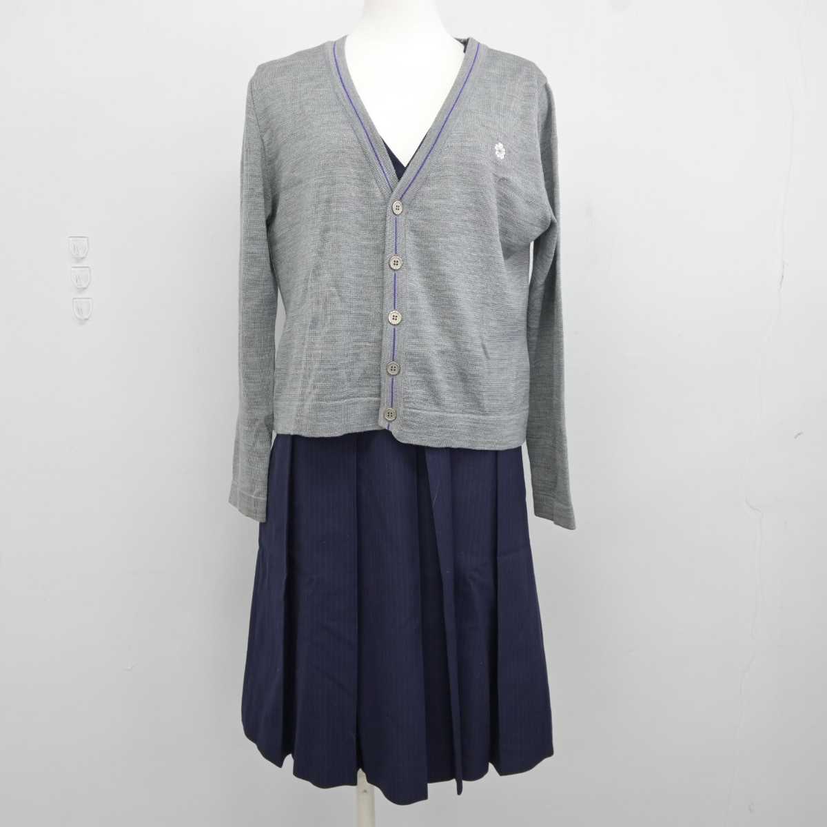 【中古】東京都 跡見学園高等学校 女子制服 7点 (ブレザー・ニット・ジャンパースカート) sf043088