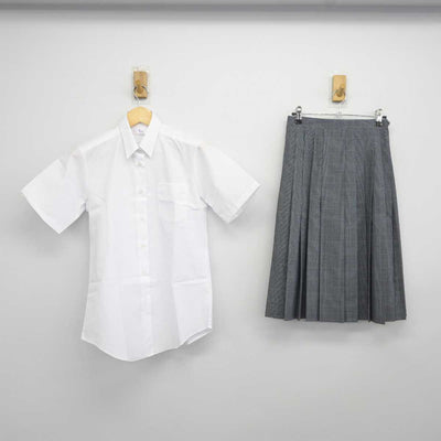 【中古】埼玉県 上青木中学校 女子制服 2点 (シャツ・スカート) sf043117