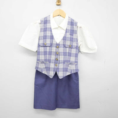 【中古】 ダイキン工業株式会社 女子制服 3点 (ベスト・シャツ・スカート) sf043126