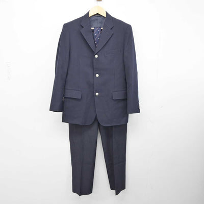 【中古】香川県 高松中央高等学校 男子制服 3点 (ブレザー・ニット・ズボン) sf043135