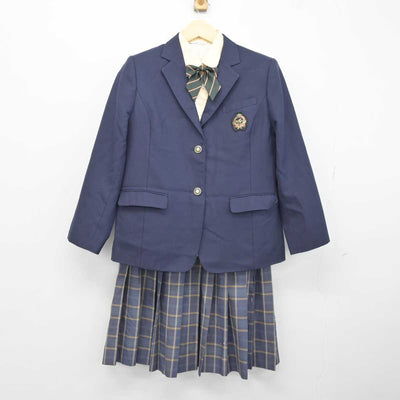 【中古】宮崎県 宮崎日本大学中学校高等学校 女子制服 5点 (ブレザー・ニット・シャツ・スカート) sf043146