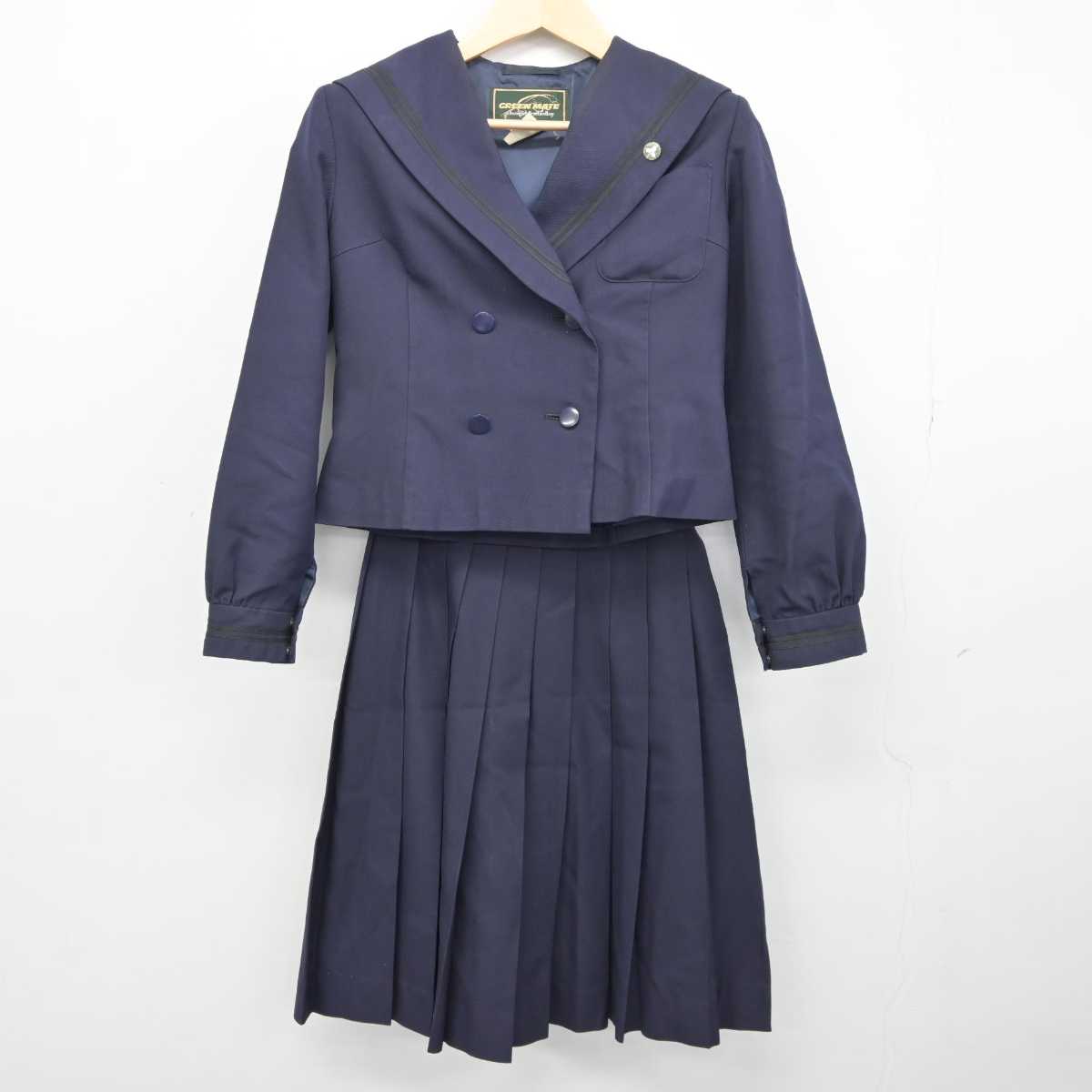 【中古】福島県 郡山商業高等学校 女子制服 2点 (セーラー服・スカート) sf043161