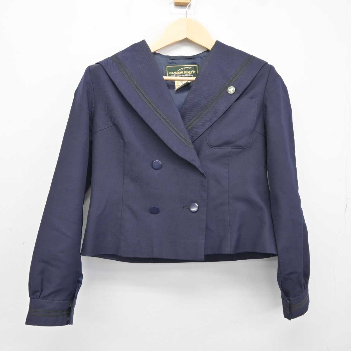 【中古】福島県 郡山商業高等学校 女子制服 2点 (セーラー服・スカート) sf043161