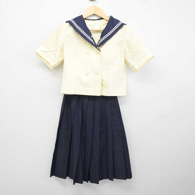 【中古】福島県 郡山商業高等学校 女子制服 2点 (セーラー服・スカート) sf043162