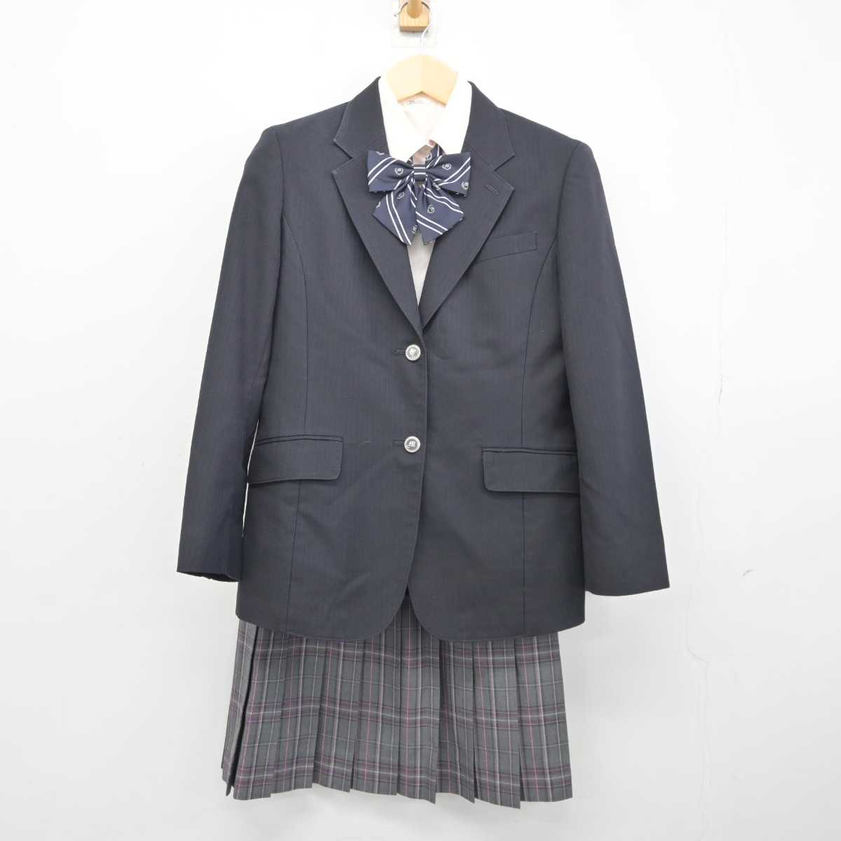 【中古】東京都 目黒学院中学高等学校 女子制服 4点 (ブレザー・シャツ・スカート) sf043165