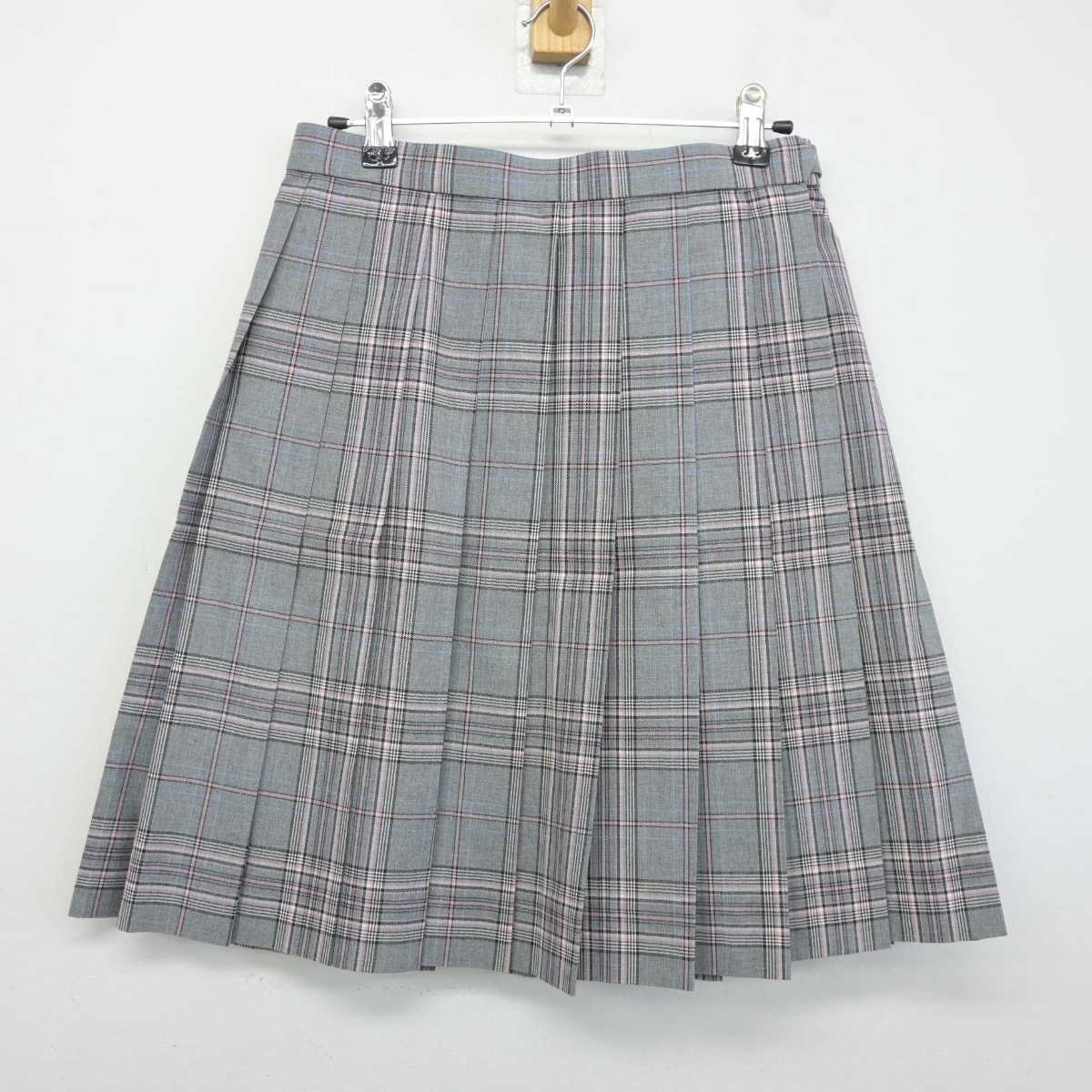 【中古】東京都 目黒学院中学高等学校 女子制服 3点 (ニットベスト・シャツ・スカート) sf043167